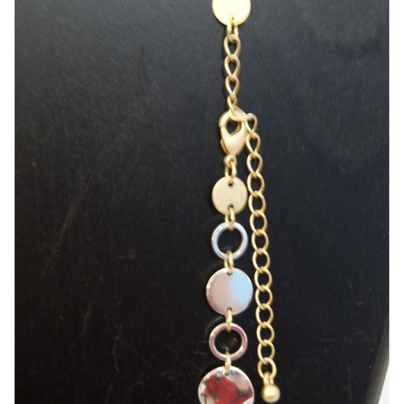 VTG Look 36" Long Mirrored Multi Strand Necklace Halloween Retro Flapper 1920s - Picture 5 of 5